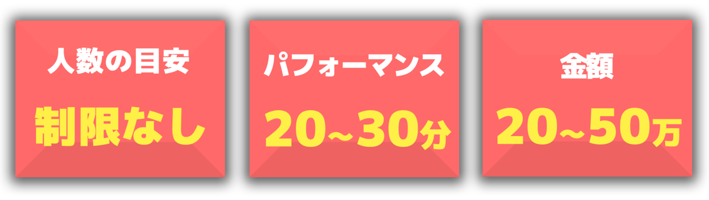 ステージマジックの金額